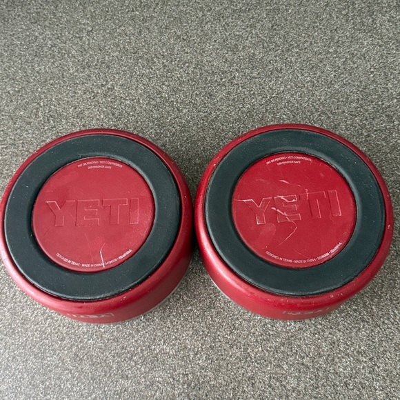 YETI Boomer 4 Cups Wild Vine Burgundy Stainless Steel Dog Pet Bowls Set 2 READ - Picture 6 of 12